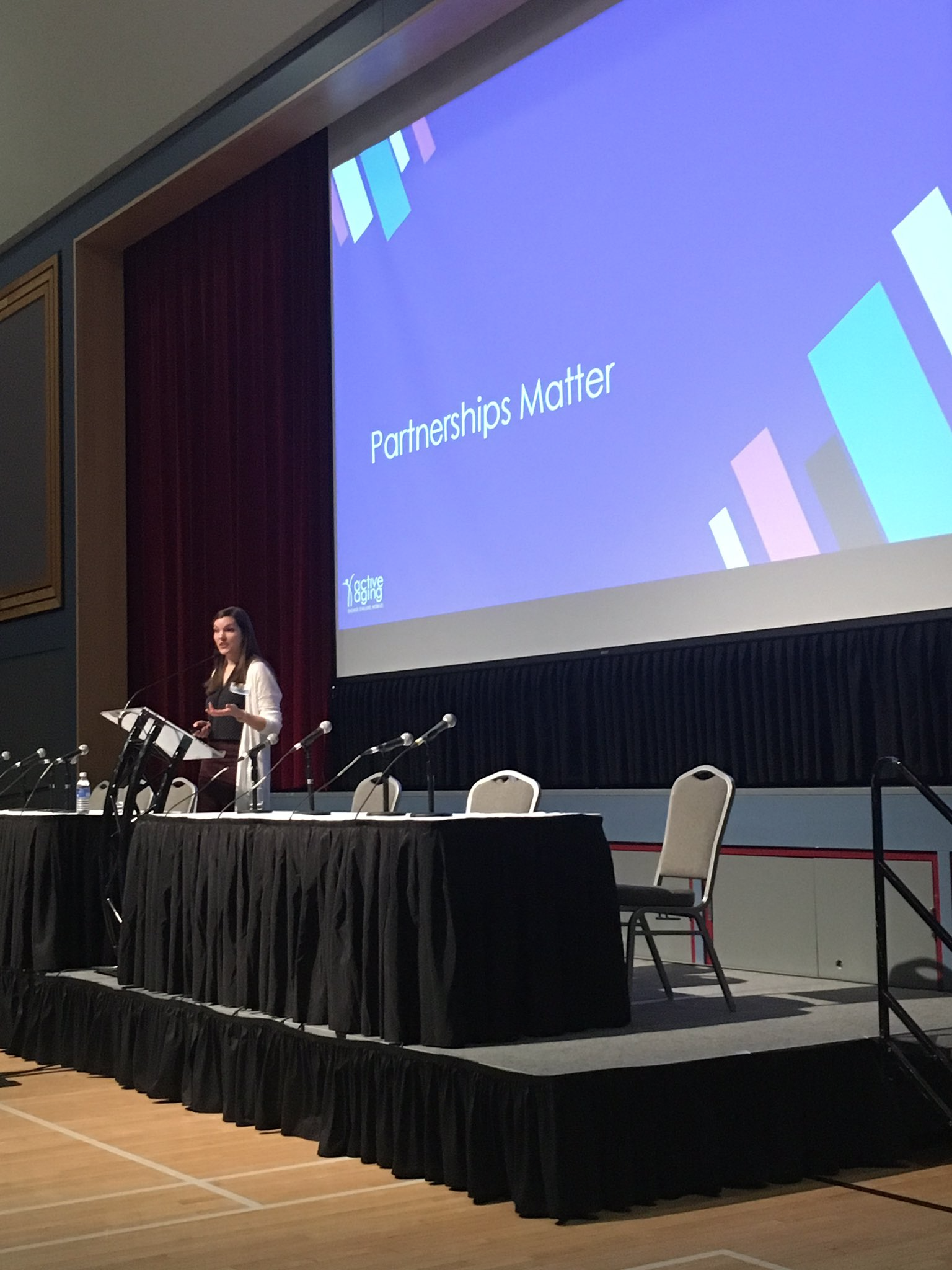 Christa Hoy gives keynote address at a public health conference in northern British Columbia